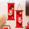 1 Pair Red New Year Wall Pendant Traditional Fu Character Ornament  Spring Festival Supplies