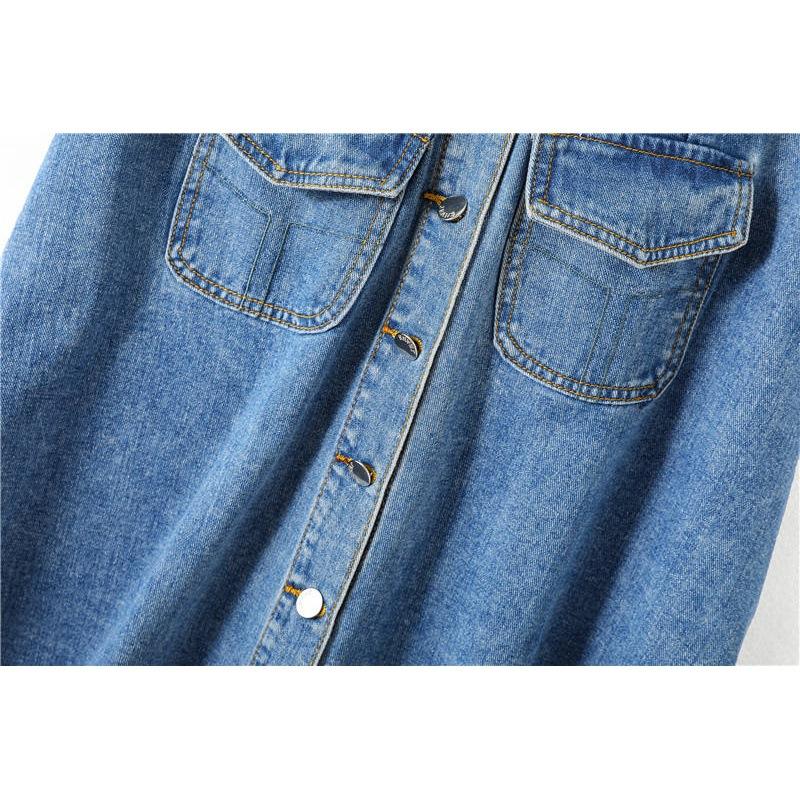 Φούστες τζιν Plus Size Γυναικεία Vintage Γυναικεία Ελαστική Ψηλόμεση Μακριά Φούστα Τζιν Maxi