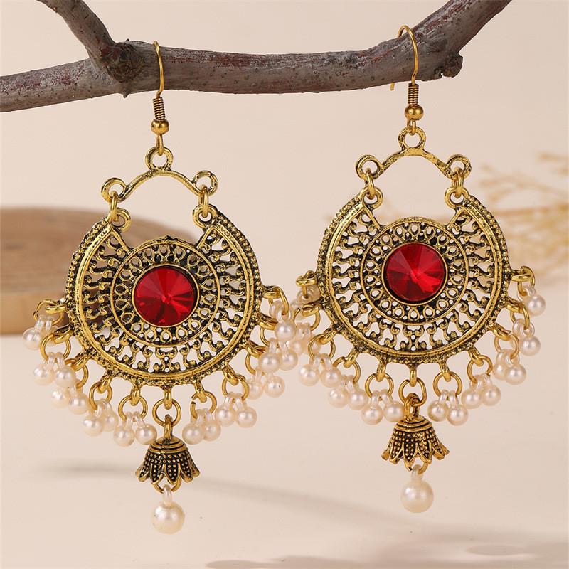 Flower Drop Earrings With Zinc Alloy Material For Women Fashion Jewelry