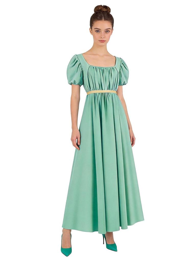 Bridgerton Regency Kleid: Hochtailliertes viktorianisches Kleid für Halloween & Teepartys