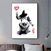 Modern Street Graffiti Art Posters and Prints Figures Canvas Painting Wall Art Pictures for Office Living Room Home Decoration