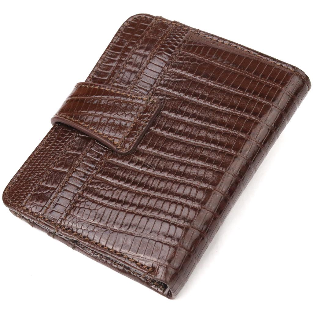 Textured Men's Wallet Made of Genuine Leather CANPELLINI Purse 21691 Brown
