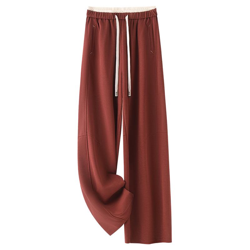 Women's Gray Wide-Leg Slimming Sweatpants - 2025 Spring Collection