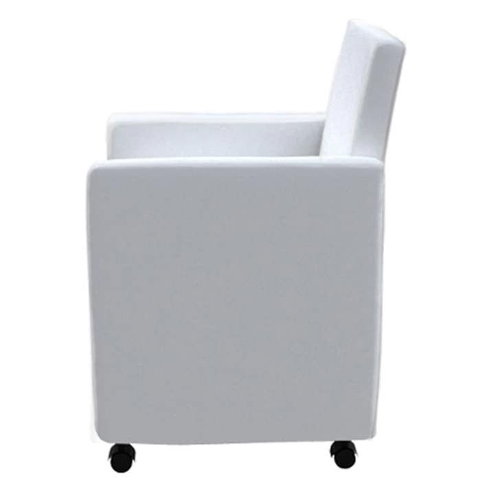 Fauteuil à roulettes blanc (lot de 4) 160185