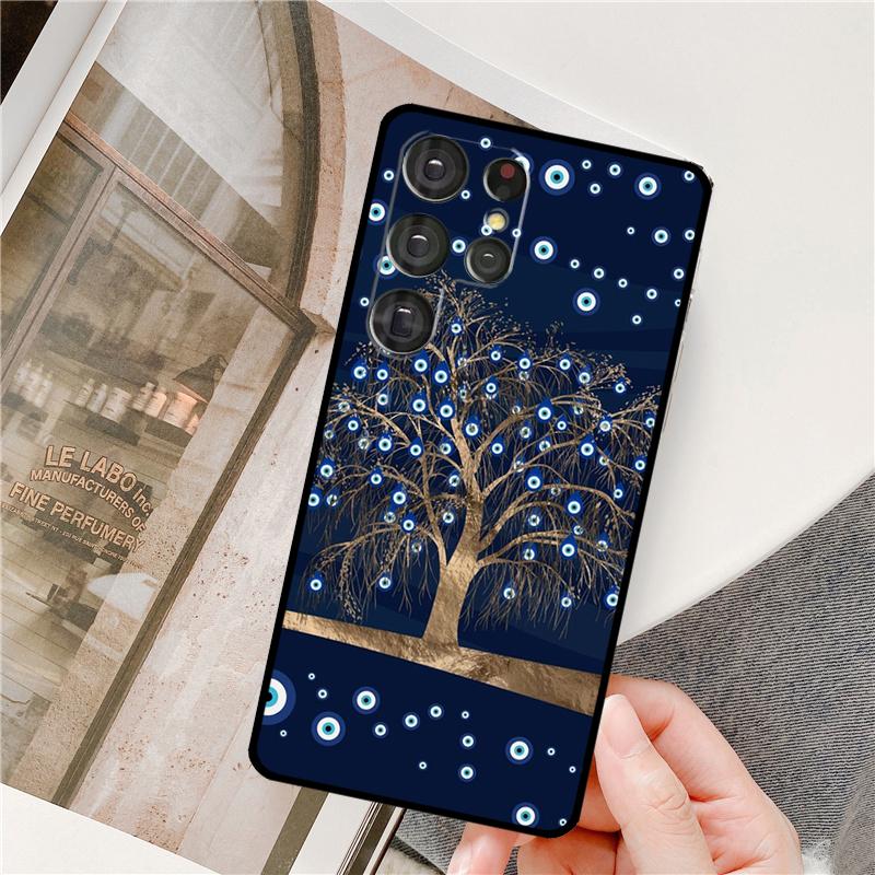Evil Eye Phone Case For Samsung Galaxy S25 Ultra S9 S10 S20 S21 S22 S23 S24 Plus S24 FE Bumper Cover