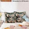 2pcs Vintage Floral Koala Throw Pillow Covers 2D Flat Print Decorative Cushion Cases for Sofa Bedroom Living Room Cushion Cover