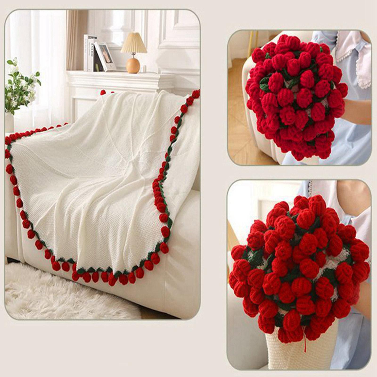 

Одеяло Букет цветов Ручной работы Одеяло Букет роз S красный