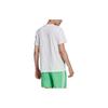 Adidas Brand Logo Print Crew Neck T-Shirt Men Tops White H06640