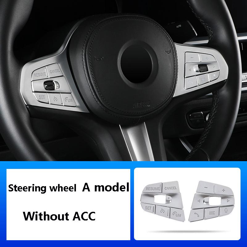 Car Steering Wheel Unlock headlight Buttons frame Covers Stickers Trim for BMW 3 series G20 G28  lnterior Auto