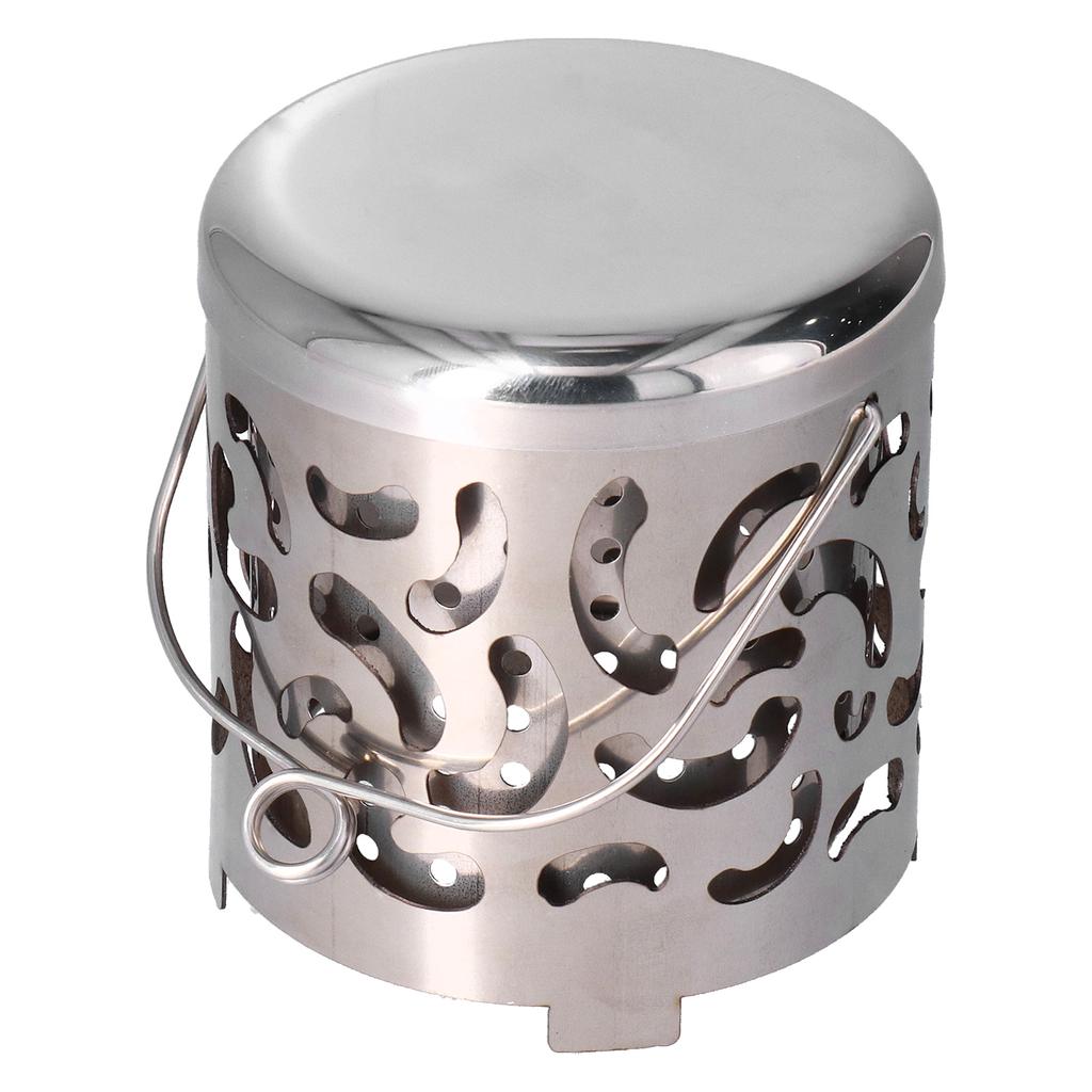 Outdoor Mini Warmer Stainless Steel Camping Stove Portable Warming Stove Cover for Picnic Hiking