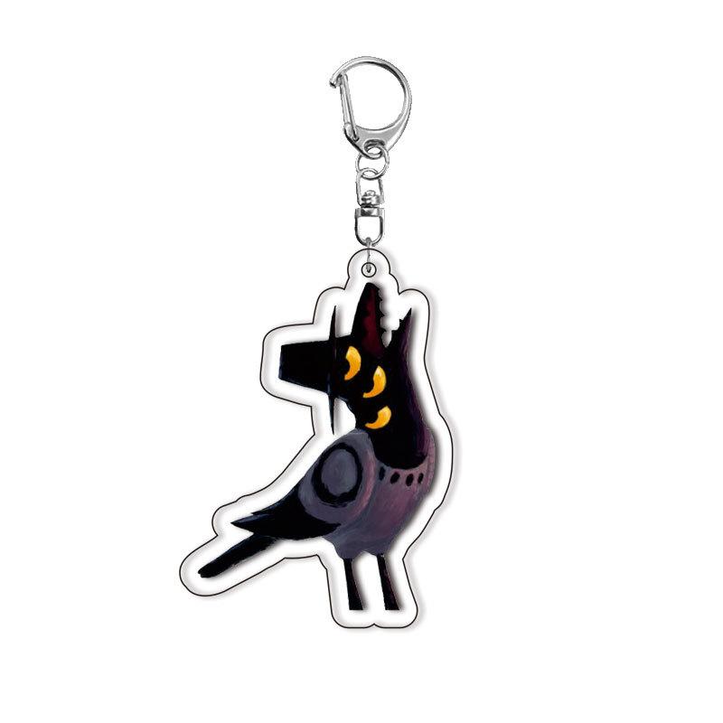 

Demon Hunter Acrylic High Quality Keychain Illidan Stormrage Anime Backpack Accessory Layered Design Collectable 55mm