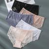 Slip de damă de mărime mare din dantelă, respirabil, fără cusături, lenjerie de corp confortabilă, din bumbac pur, în picioare, potrivită pentru fetele grase