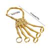 Fashion Women Men Gothic Punk Skull Ghost Skeleton Finger Bracelet Hand Chain Bangles For Halloween Femme Party Accessories