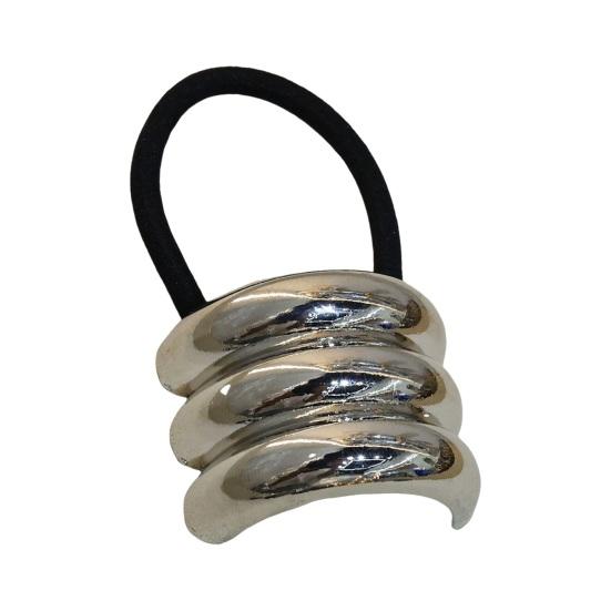Metal Ponytail Holder Hair Cuff Punk Golden Silver Color Alloy Half Circle Elastic Hair Tie Metal Ring Hair Band Wrap Women Girls Hair Accessories