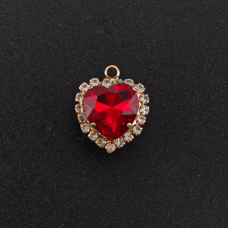 Shoe Charms Pins for Sandals Love Colorful Gemstone Crystal Drill Shoes Decoration Flower Buckle Shoes Accessories 1PC