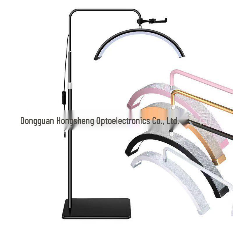Diamond Half-Moon LED Floor Light for Eyelash Extensions, Beauty Salons, Manicures, and Eye Protection.