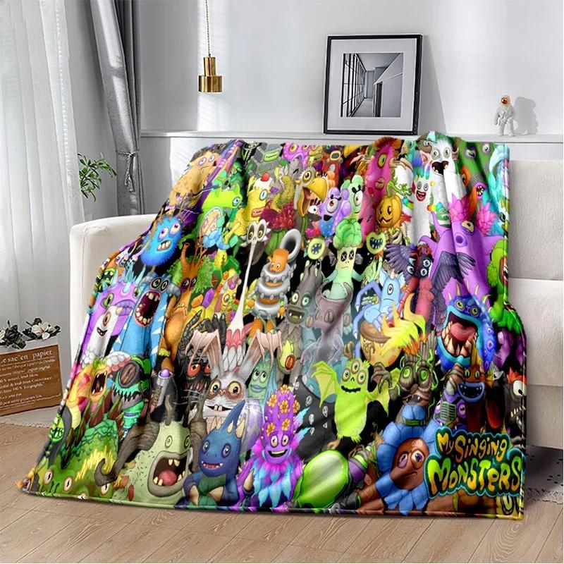 My Singing Monsters Video Game Cartoon Soft Plush Blanket,Flannel Blanket Throw Blanket for Living Room Bedroom Bed Sofa Picnic