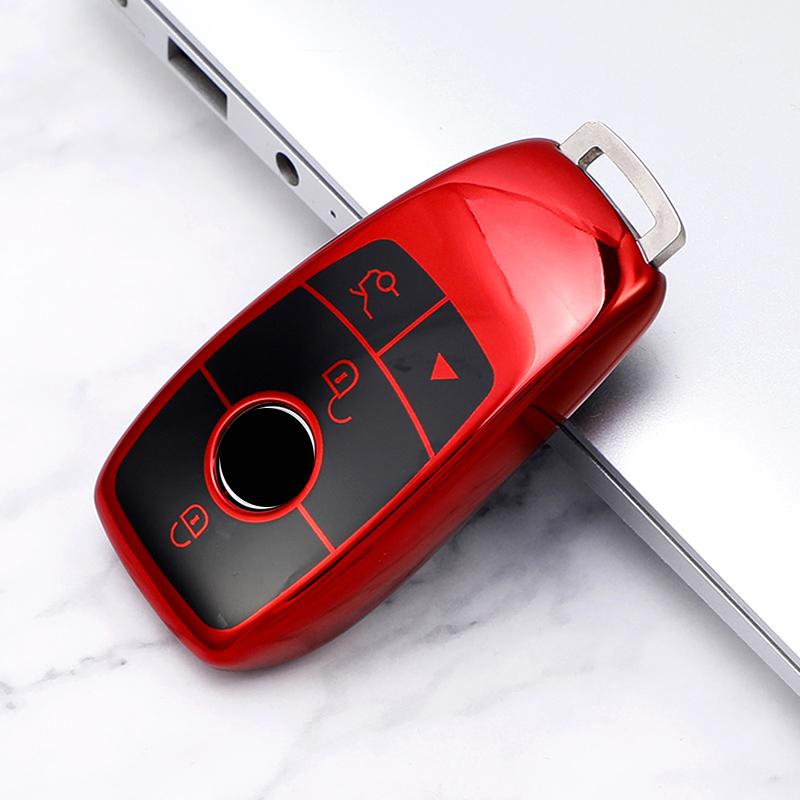 TPU Car Key Case Cover For Mercedes Benz W205 W213 W222 X167 W177 A C E S G Class GLC CLA Shell Holder Auto Keychain Protector