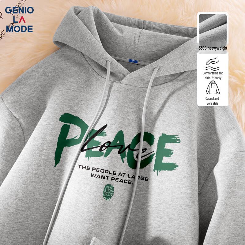 GENIOLAMODE Men's Loose Fit Hooded Sweatshirt