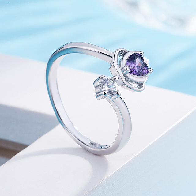 

Cincin Terbuka Logam Warna Perak Yang Dapat Disesuaikan Cincin Jari Kreatif Wanita Perhiasan Pesta Trendi Biru