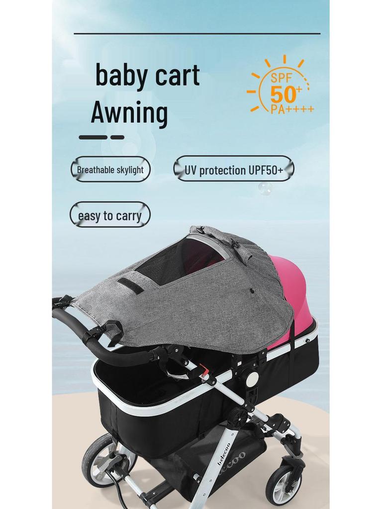 Universal Two-Way Baby Stroller Sunshade with UV Protection and Heat Insulation