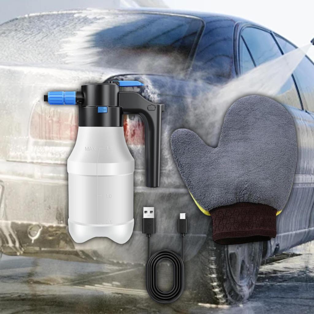 1.5L Electric Foam Sprayer Auto Wash Spray Bottle Pressure Plant Watering