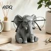 Office Desk Accessories Elephant Shape Glasses Holder 3D Printed Geometric Eyeglass Display Figurine Organizer Decorative Desktop Ornament for Home