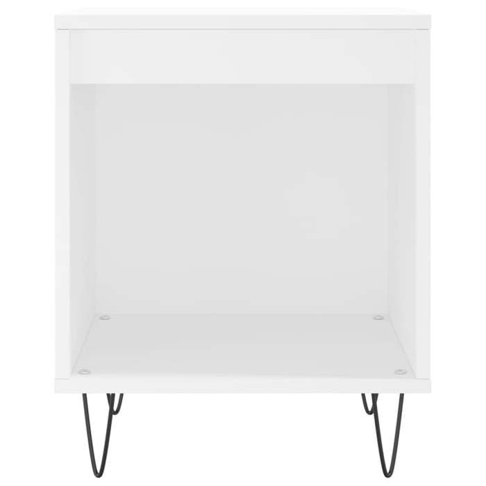 Maison Exclusive - Table de chevet Blanc 40x35x50 cm Bois d’ingénierie