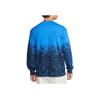 Nike Embroidered Logo Ripple Print Crew Neck Long Sleeve T-Shirt Unisex Tops Blue FB3031-403