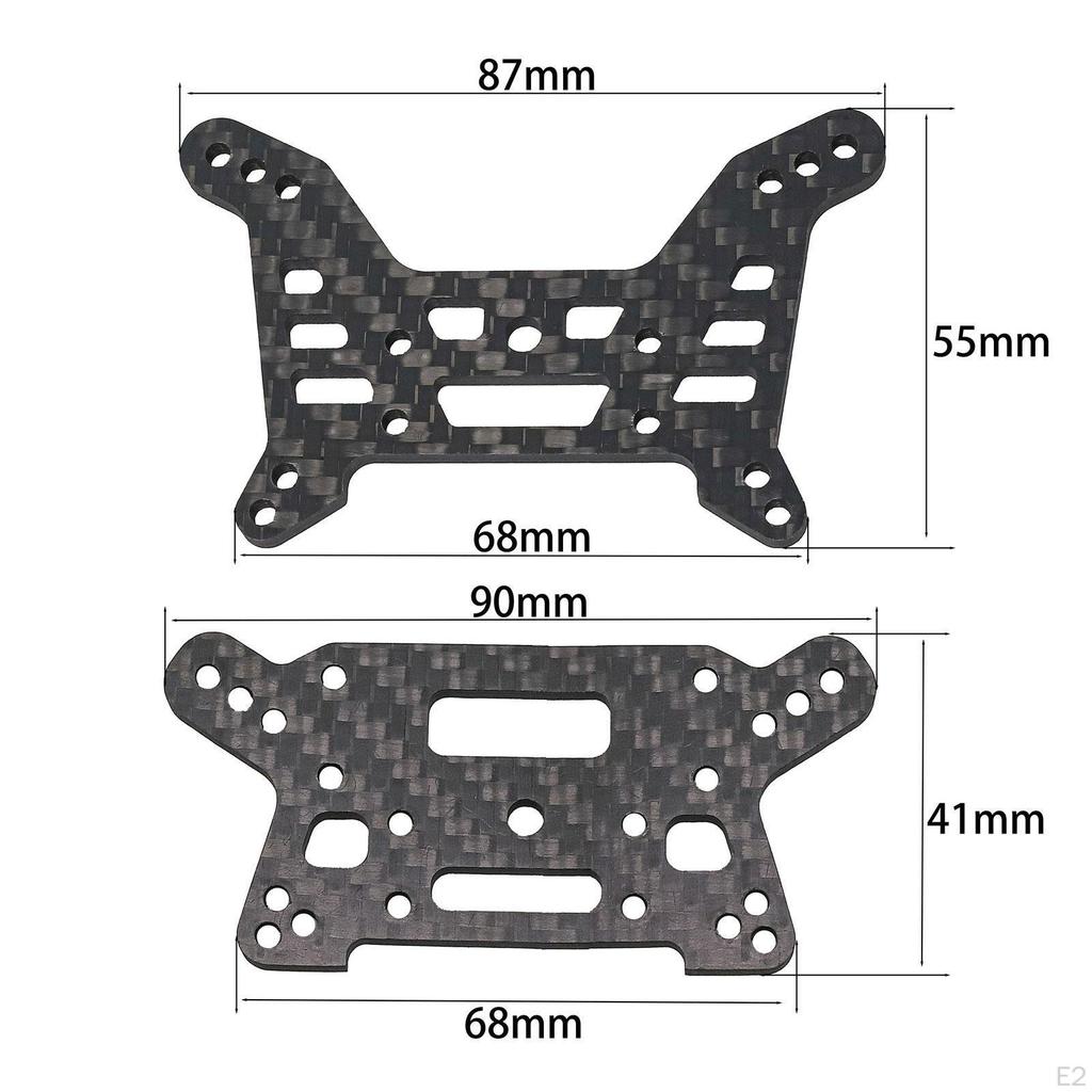 1/7 Front Rear Shock Absorber Brackets Durability Replacement High Performance Professional Carbon