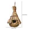 Hand-Woven Bird House Natural Grass Bird Nest Shelter Hut Small Bird Hideaway Outside Sparrows Hanging Parrot Nest Houses