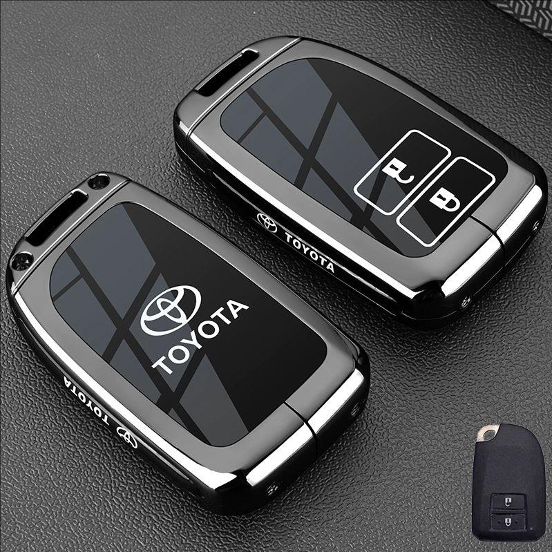 Zinc Alloy Key Cover for Toyota Vitz Camry Corolla RAV4 Highlander Avalon Yaris L - Replacement Key Case for Zihao ZixuanYOTA Yi LH5