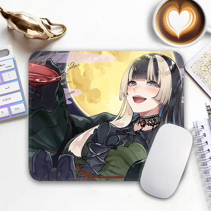 Anime Kawii Standard Mouse Pad Virtual Idol Gamer Mouse Mat J_Juufuutei Small Gaming Mousepad Travel Mouse Mat Non-Slip Mousemat