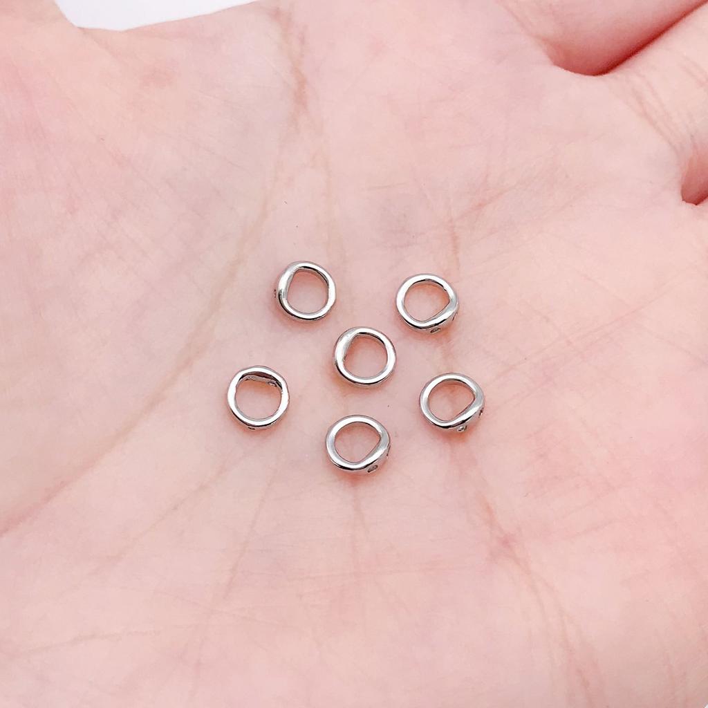 10pcs 18K Real Gold Plated Brass Metal Crimp End Beads, Jewelry End Caps Connector for DIY Jewelry Making Accessories