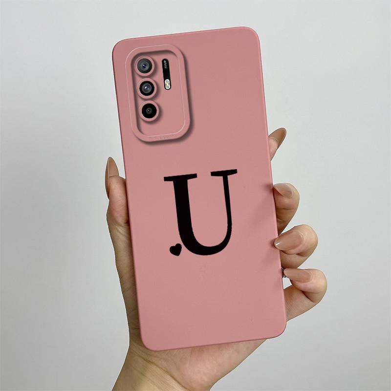 For oppo A94 5G Case OPPO Reno5z Reno 5z F19 Pro Plus Cute Letters Square Phone Case CPH2211 CPH2211 Shockproof Back Cover case