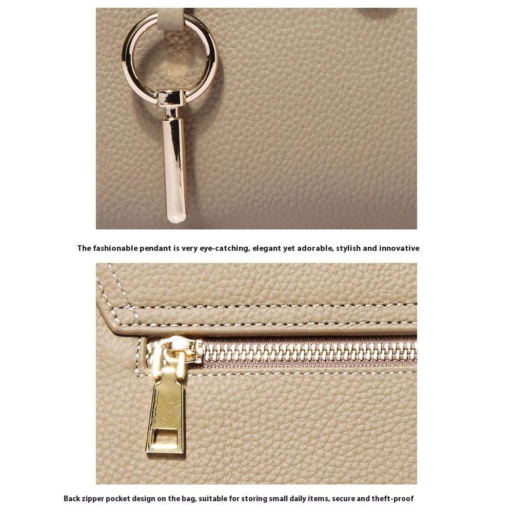 Light Luxury Leather Women's Bag Summer First-layer Cowhide Shoulder Bag Women's Versatile Portable Messenger Small Square Bag