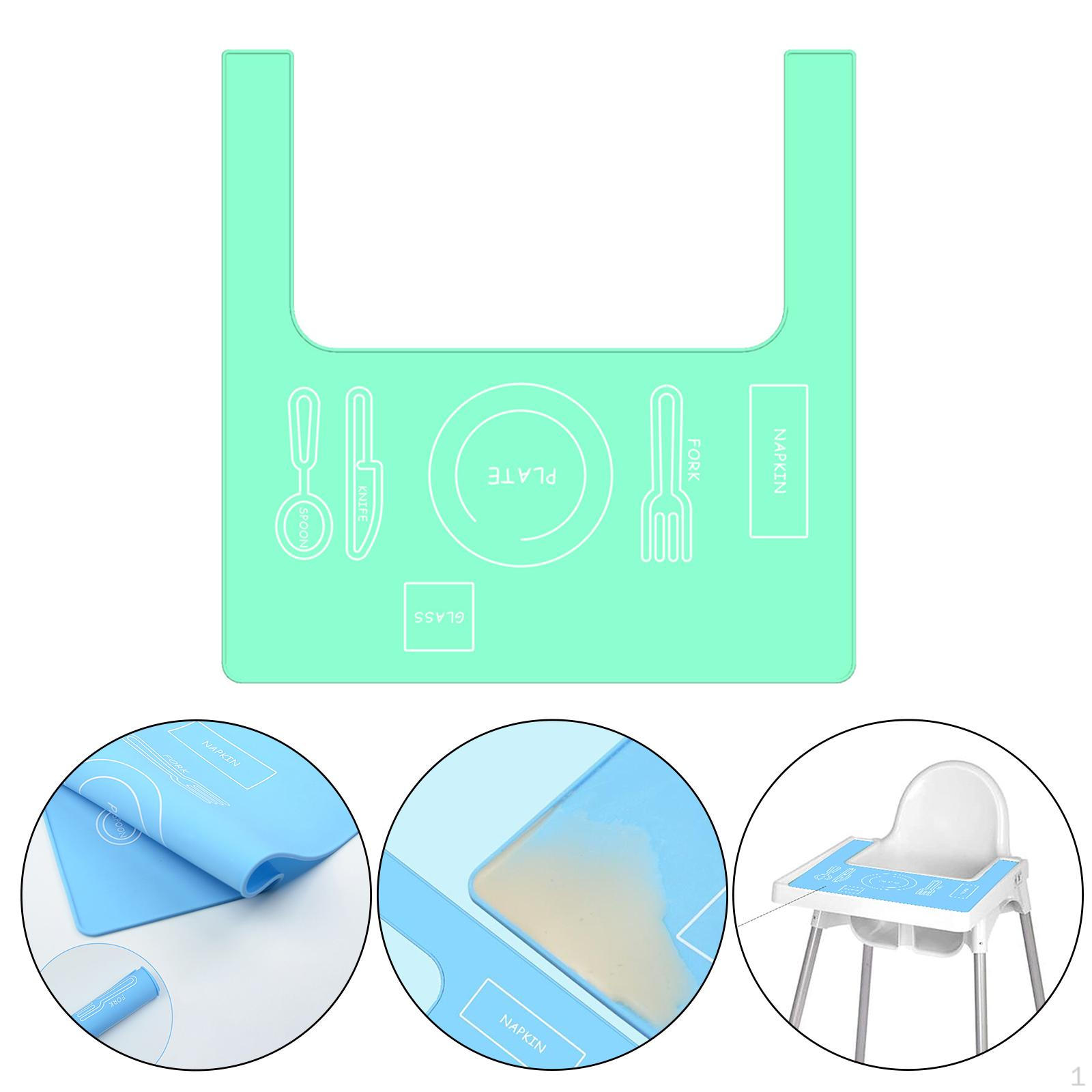

Подставка для столовых приборов с полным покрытием, подставка для столовых приборов, поднос для еды, аксессуары, силиконовый для детского стульчика для кормления младенцев type3 Green