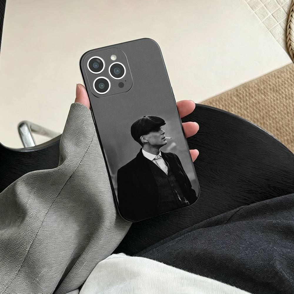 T-Peaky Blinders Cool  Phone Case For iPhone 17,16,15,14,13,12,11 Plus,Pro Max,XS,Soft Silicone Black Cover