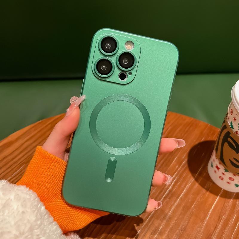 

iPhone 17 Pro Max Full Coverage Skin-Feel Case with Lens Film & Magnetic Feature, Compatible with Apple 16 & 12 iPhone 15 Plus