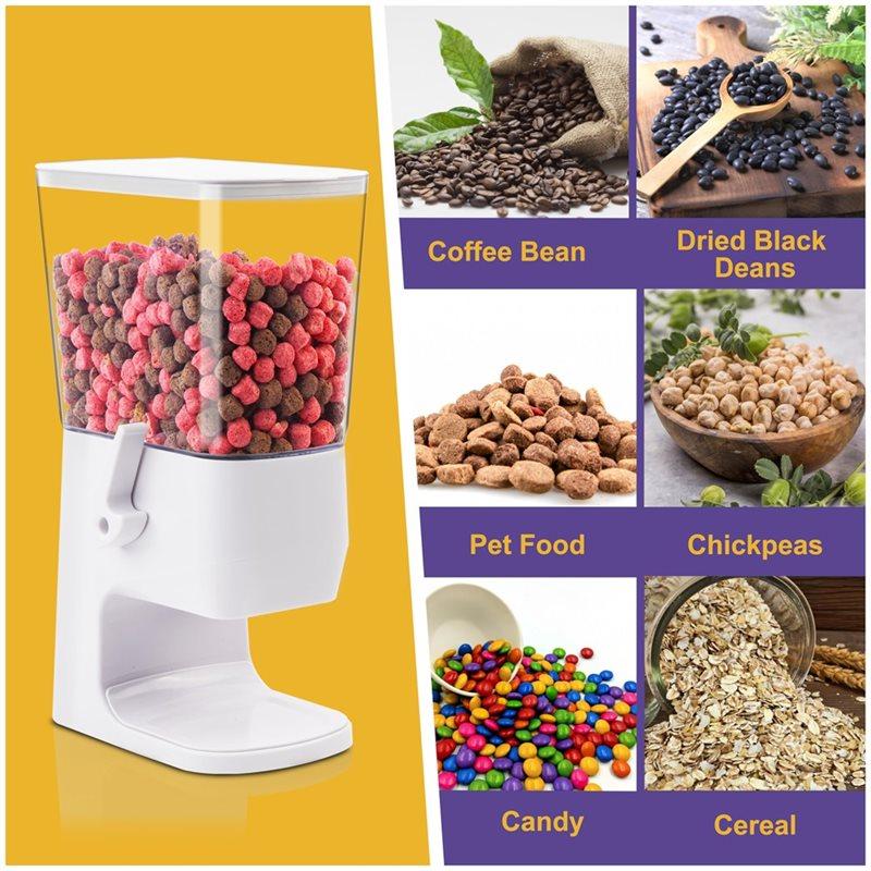 ABMH-Dry Food Dispenser 3.2L Countertop Cereal Dispenser Snack Organizer Container Storage With Lids For Pantry Kitchen