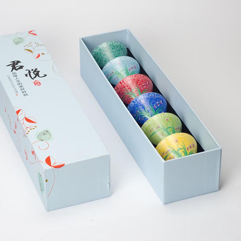 

Jingdezhen Famille Rose Ba Hua Ceramic Tea Cup Set