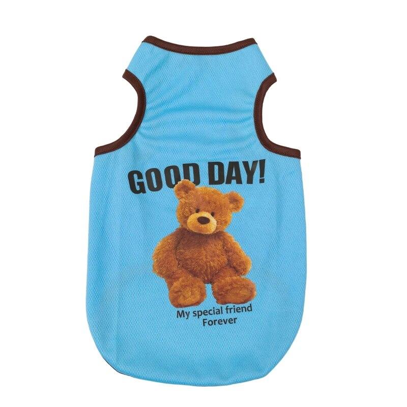 Haustierweste für kleine Hunde, Kleidung, Frühling, Sommer, Welpe, Katze, ärmellos, mit Bärenmuster, T-Shirt, Chihuahua, Teddy, Kostüme, Haustierbedarf