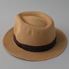 Reck Hatter PAPER BLADE HAT Camel Paper Straw Size L Men's RH-207 Fedora, Hat, Spring, Summer, Autumn, Camel,