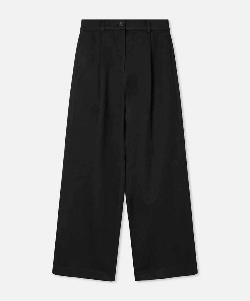 MIXXO Cozy Elastic Waist Pants Single-Pleat Wide_Miwtwg120A