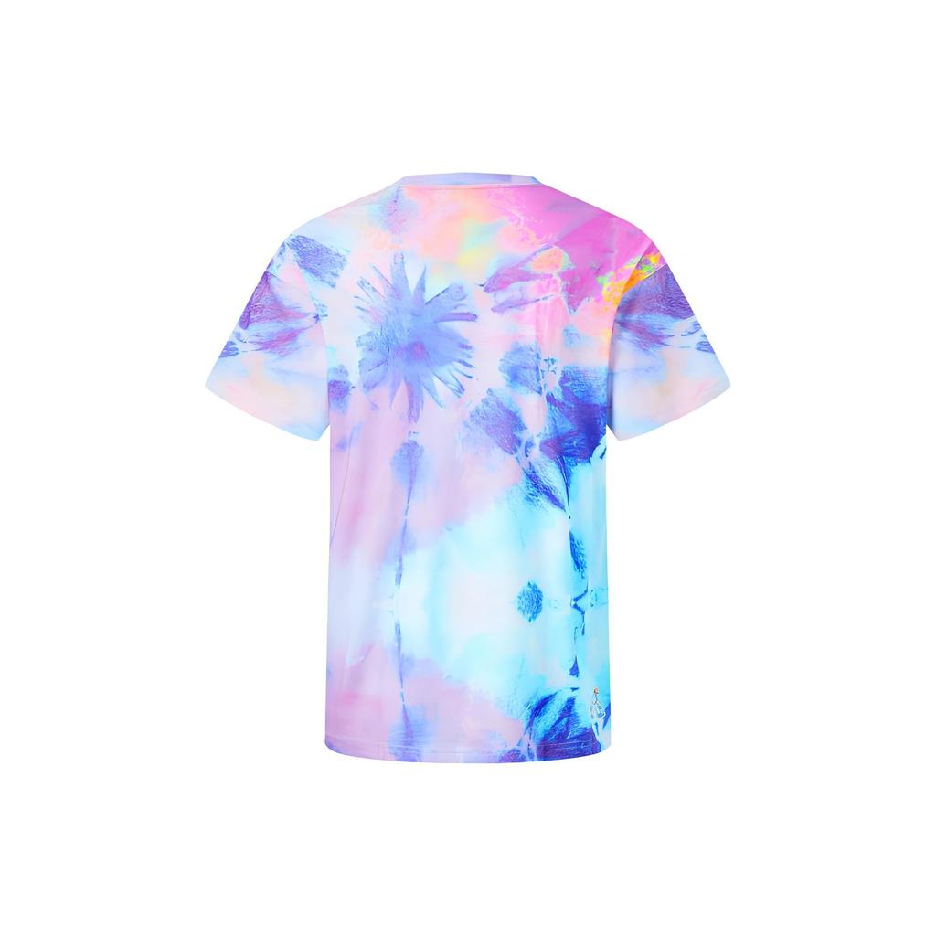 Li Ning T Shirts Unisex Kaleidoscope Multicolor Crew Neck Moderate Straight Fit AHST149-1