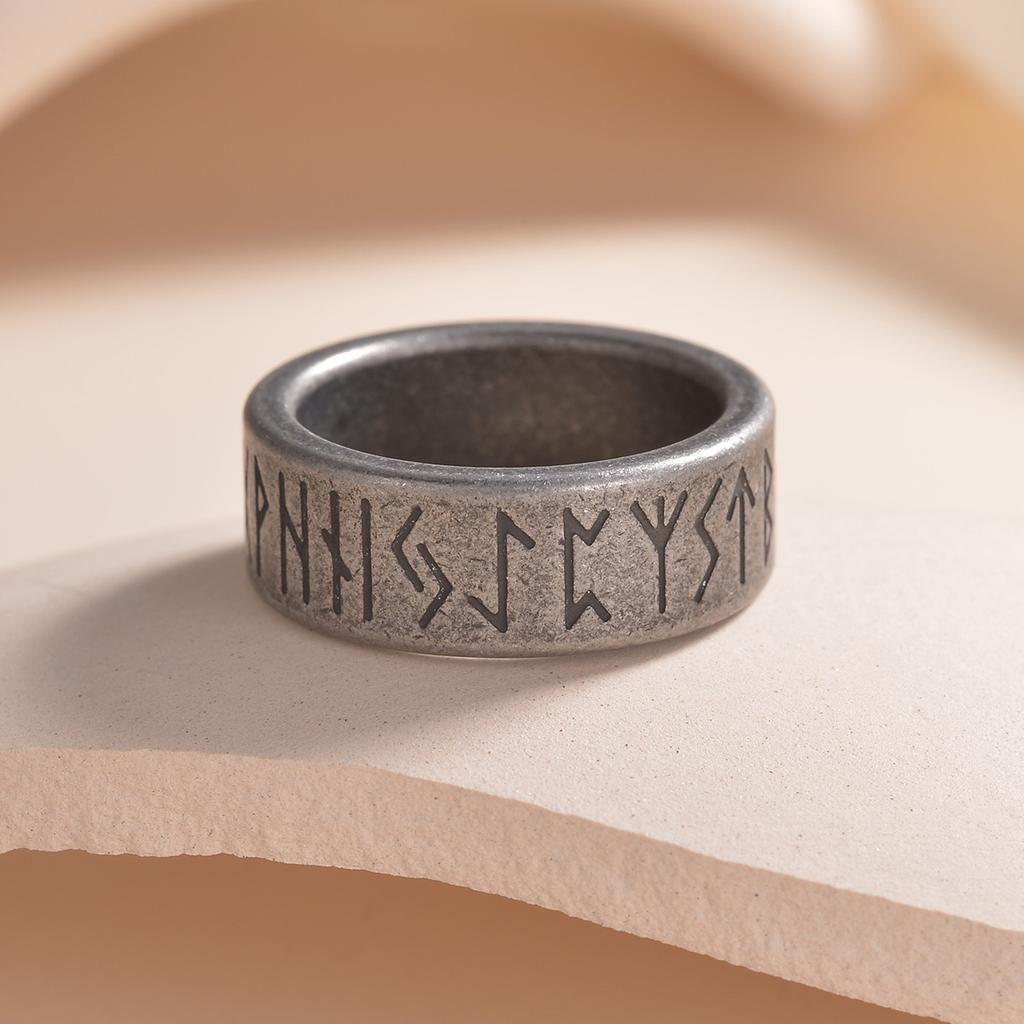 NEW Men's 316L stainless-steel rings retro Odin Viking rune for teen RING Amulet  Jewelry Gift