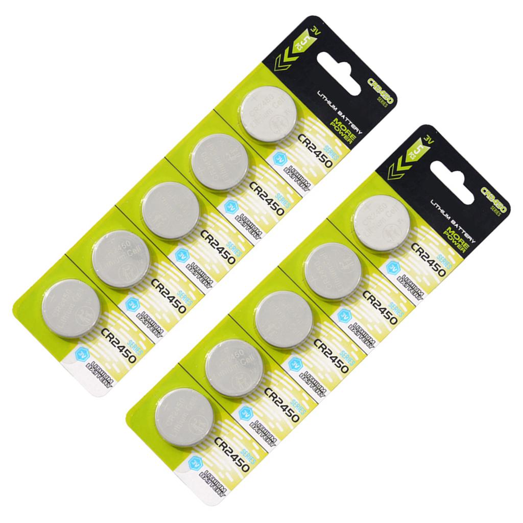 5/10Pieces CR2450 3V Lithium Coin Batteries High Capacity CR2450 Battery For Car Key And Medical Electronic Devices