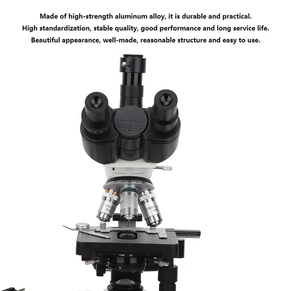 Trinocular Microscope Compound Monocular Microscope 40X 1600X Brightfield Double Layer