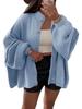 Autumn/Winter Solid Color Knit Button Cardigan with Large Sleeves - Casual Style