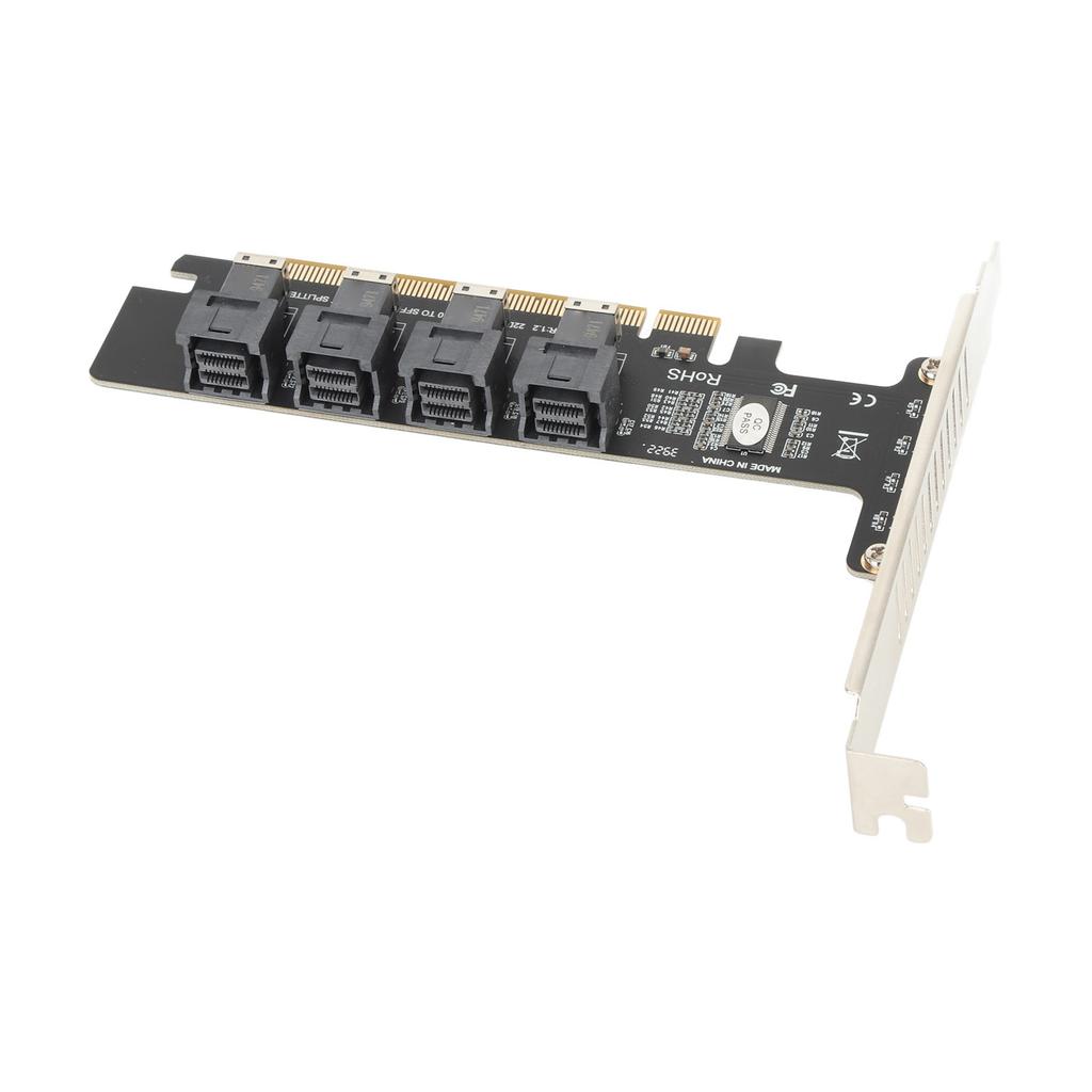 PCIE To U.2 Adapter Card PCIE X16 To 4 Port U.2 NVME SFF8643 SFF8639 PCIE Split Expansion Card with LED Indicator